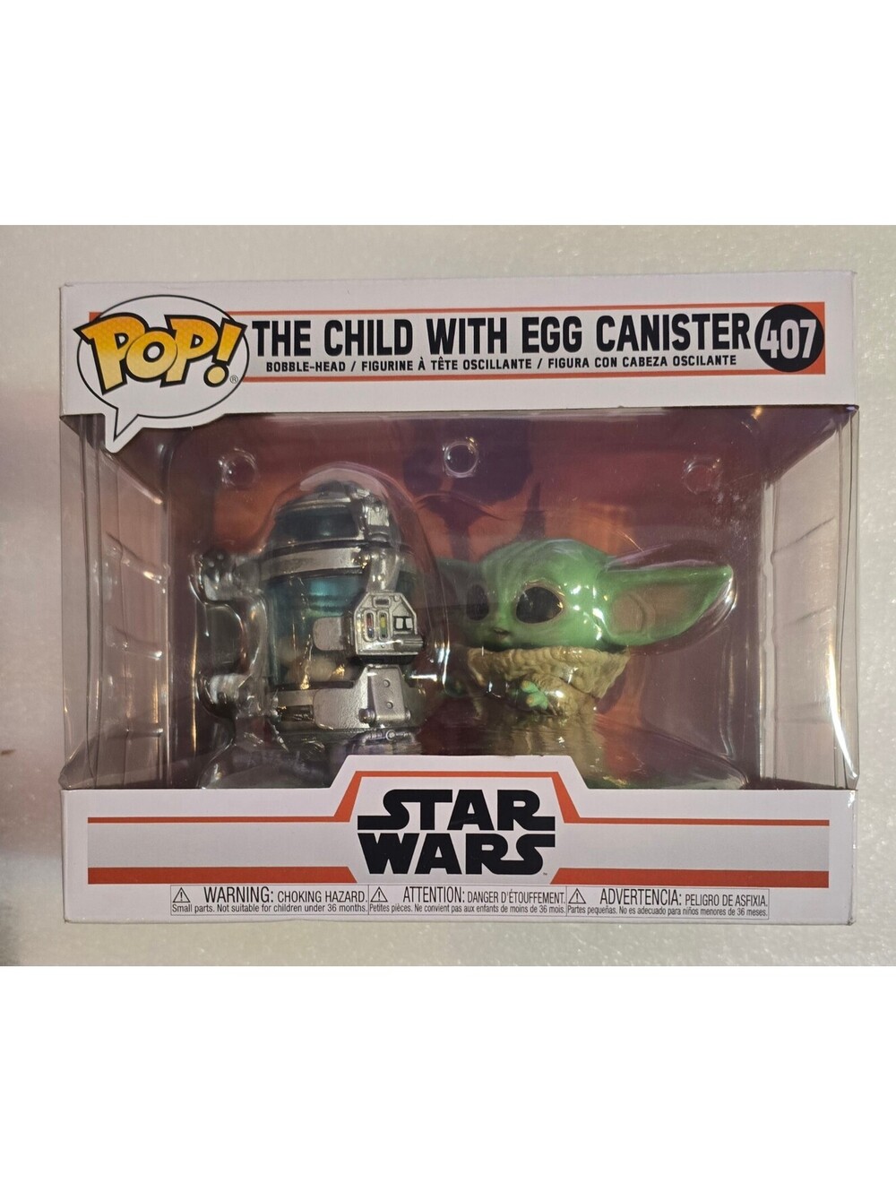 Star Wars Funko Pop 407 The Child w/Egg Canister Vaulted